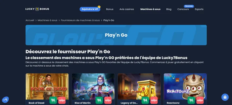 Critiques de joueurs sur Play’n GO le casino en ligne n°1