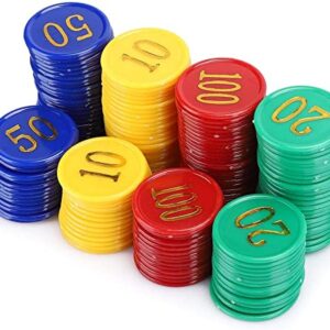 bilinli 160pcs jetons de poker famille de jetons numeriques educatifs ensemble de jetons de poker 1