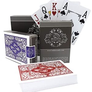 bullets playing cards 2 jeux de cartes de poker en plastique professionnelles impermeables avec quatre signes de coin jeux de carte de luxe avec lindex jumbo 1