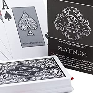 bullets playing cards cartes de poker impermeables platinum poker cards 100 plastic premium texas holdem poker cut card inclusive 1