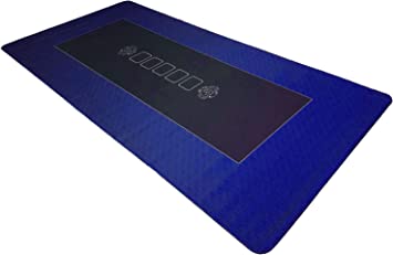 bullets playing cards tapis de poker professionnel 160 x 80 cm bleu pour votre propre table de poker plateau de poker deluxe revetement table de poker tapis de cartes ideal pour un cadeau 1