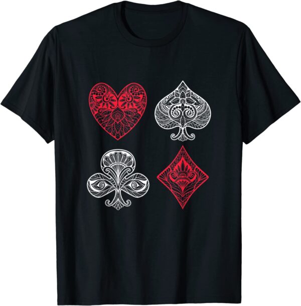 cartes de poker flush heartbeat joueur de poker jeu de t shirt 1