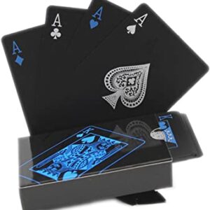 jeu de cartes noires de poker professionnel etanche en plastique qualite superieure pour plus de plaisir pendant vos seances de poker noir 2