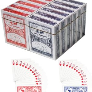 king international lot 12 decks jeux de carte 54 de poker playing cards cartes a jouer en carton lisse impermeable ideal pour poker et jeux de societe 1