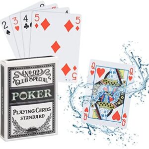 relaxdays cartes de poker en plastique jeu impermeable anti dechirure plis 54 pieces texas holdem kit pro 10023628 multicolore 1