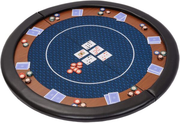 riverboat gaming plateau de poker pliable the compact en speed cloth avec sac de transport table de poker professionnelle portable 120cm bleu 2