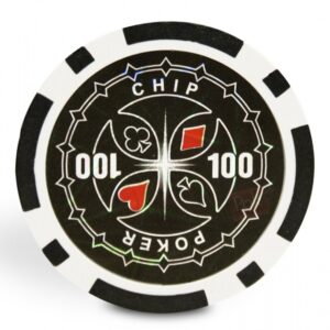 rouleau 25 jetons ultimate poker chips 100 noir 1