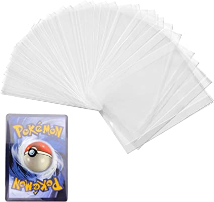 seosto 100pcs pochette carte pokemon pochettes pour cartes trading card game collection transparente accessoires album classeur pour cartes de poker tarot trois royaumes 1