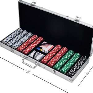 trademark poker lot de 500 jetons de poker jeu mixte adulte noir piece set 1