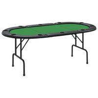 vidaxl table de poker pliable 10 joueurs vert 206x106x75 cm 1